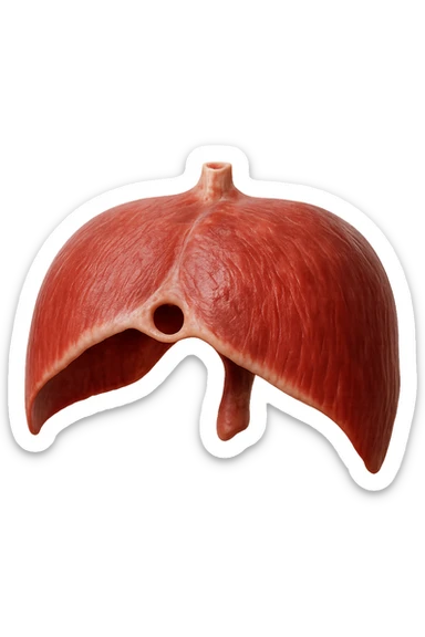 diaframma umano anatomico, iperrealistico 4k, isolato su sfondo bianco sticker