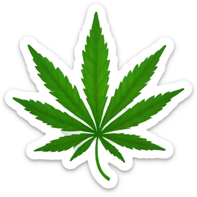 a weed leaf sticker