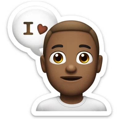 Thought bubble with the text “I love Brenner” sticker