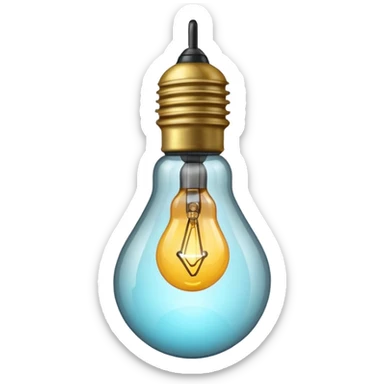 bombillo con colgante sticker