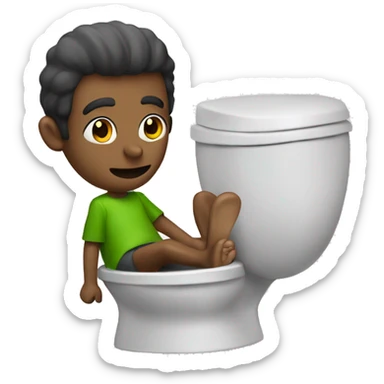 Skibidi toilet man sticker