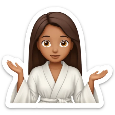 brown girl with a robe sticker