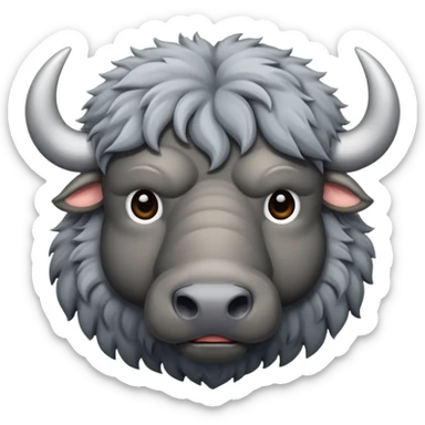 A gray buffalo sticker