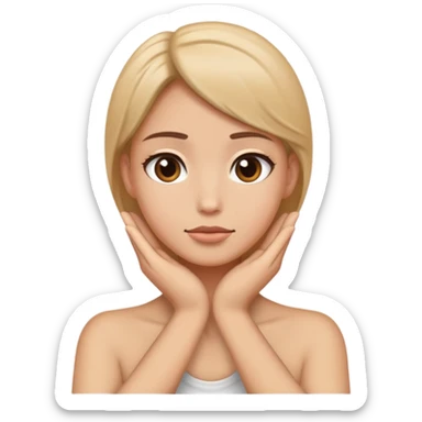 hands crossed over neck sticker