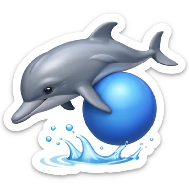 Dolphin with ball sticker