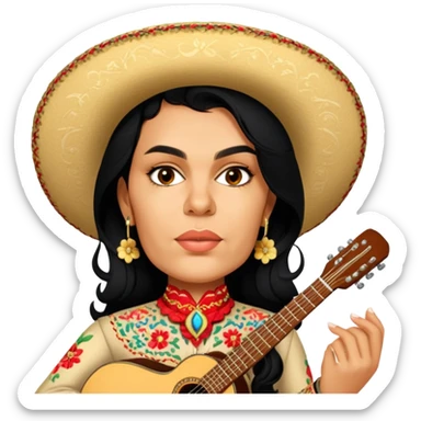 Mariachi Guitarist sticker