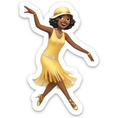 dancing flapper  sticker