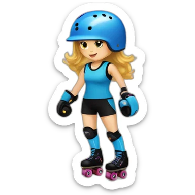 roller-derby-player sticker