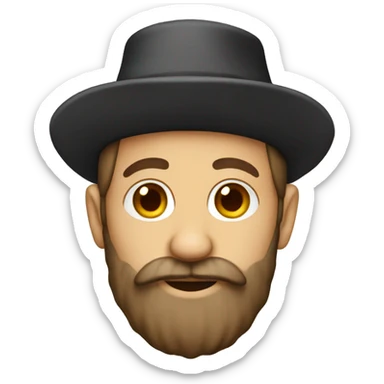 Rabbi with beard sticker
