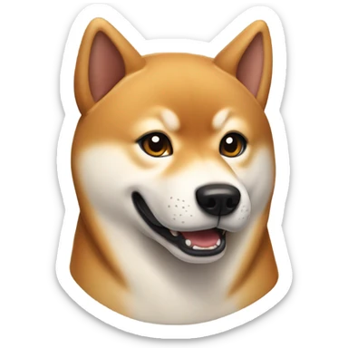 a dog named tony who is a shiba inu cure but fierce  sticker