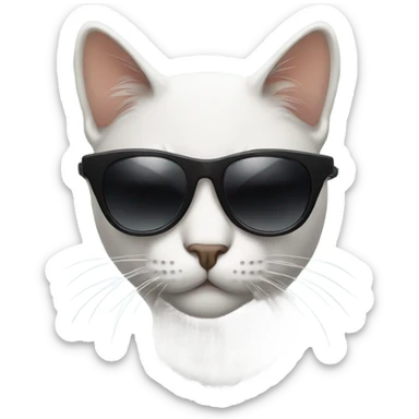 Cat with sunglasses sticker