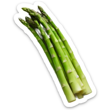 Asparagus on a plate sticker