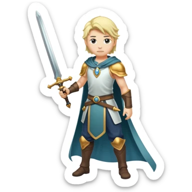 Aether (from Genshin Impact) with a sword (full body) sticker