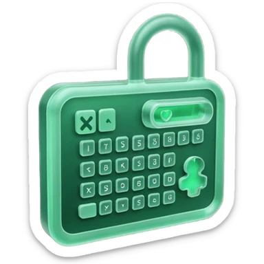 3D render of Swallowed Keys, X-Ray imaging aesthetic, translucent materials showing internal structure, stomach shape in greenish night-vision style with keys inside, medical scan style, emoji style, isolated on white background --v 6.0. sticker