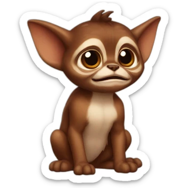 Cute brown gremlins sticker