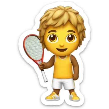 Chat jouant avec une balle de tenis sticker