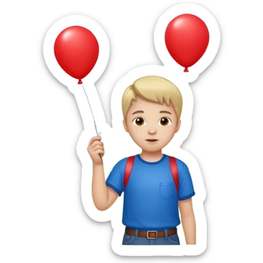 Child + balloon, Park Visitor, with park. sticker