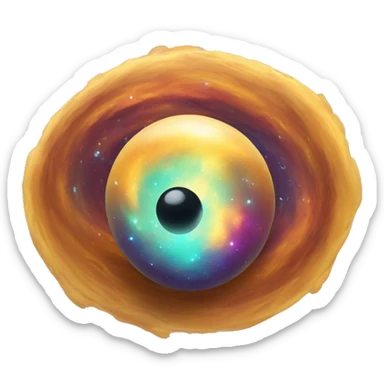 galaxy spinning top quasar sticker