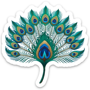 Peacock wing for bio sticker