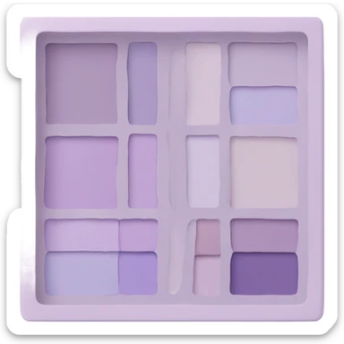 eyeshadow box pastel purple  sticker