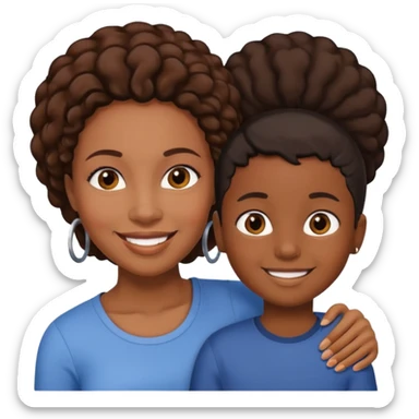 no a black mother and a black child sticker