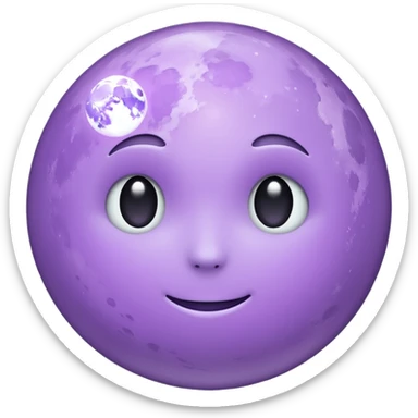 Light purple moon sticker