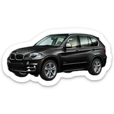 Black Car Bmw x5 sticker