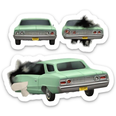 Haunted rustic Barbie’s 1963 Oldsmobile Jetfire   sticker