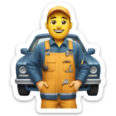 mechanic car sticker