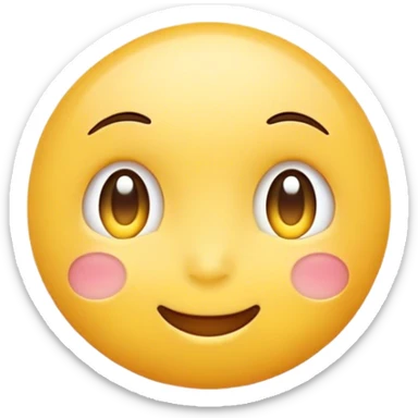 Pleading cute yellow round emoji sticker