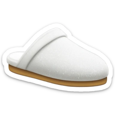 White slippers with sparkles sticker
