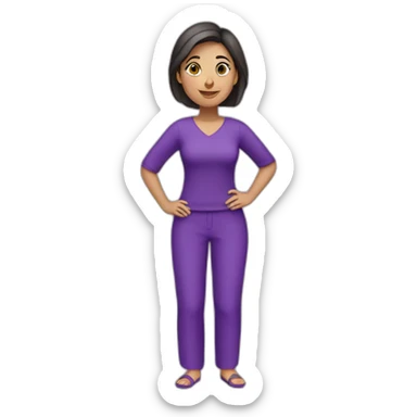 Armenian woman saying hello in purple clothes  sticker