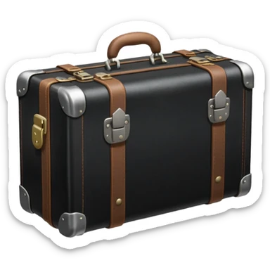 black suitcase sticker