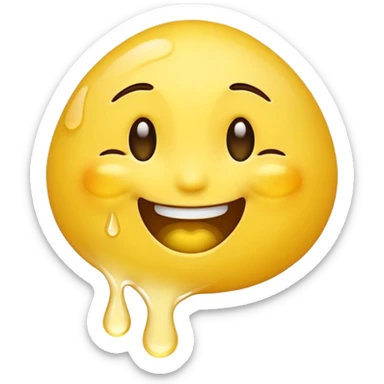 A really laughing emoji like its snot and tears are running together sticker