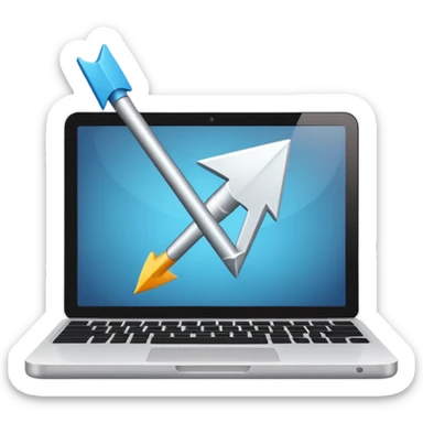 the cursor on the computer sticker