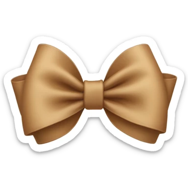 Light Brown bow  sticker