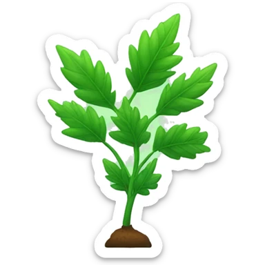 Green 🍁 plant  sticker