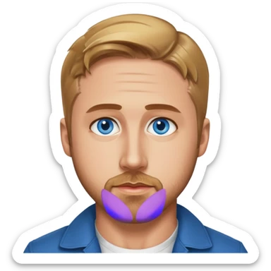Ryan Gosling with blue eyes sticker