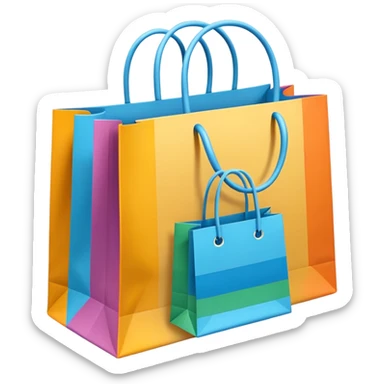 a lot of shopping bag sticker