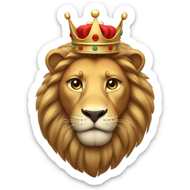 lion with crown sticker