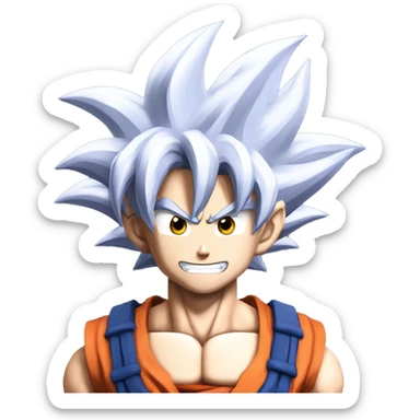 Goku ultra instinct souriant  sticker