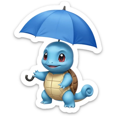 Squirtle with umbrella sticker