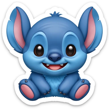 Emoji of cute stitch sticker