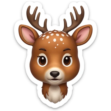 polka dot deer sticker