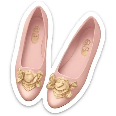 Pastel pink gold flats sticker