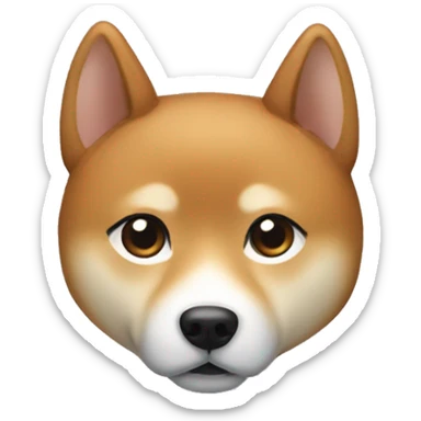 I want a Shiba Inu dog face. that was with a girl with a bob and brown hair sticker