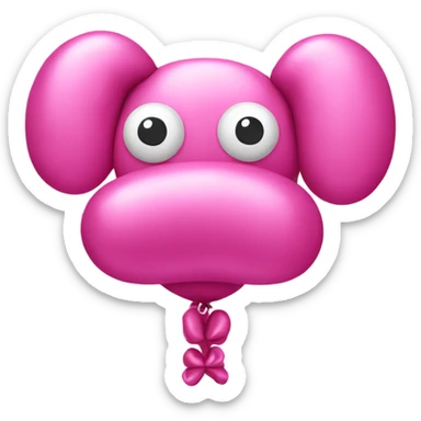 Pink balloon dog sticker