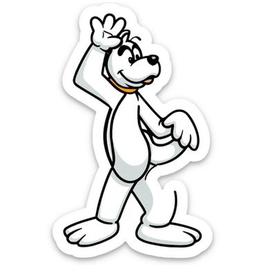 Goofy from Disney, playful pose sticker