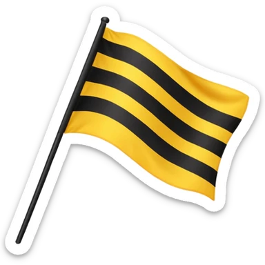 Create 2 yellow lined and 1 black lined flag emoji and put black line between yellow lines sticker