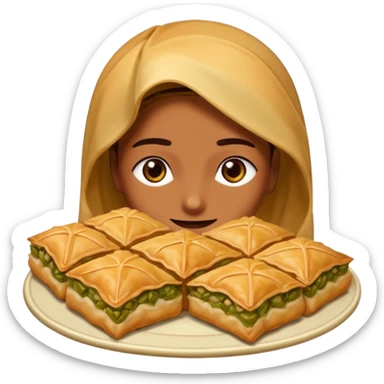 Baklava yiyen baklava sticker